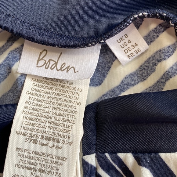 BODEN Piping Swimsuit Zebra Print Set Long Sleeve Top AND Bottom Size 4 - Picture 11 of 11